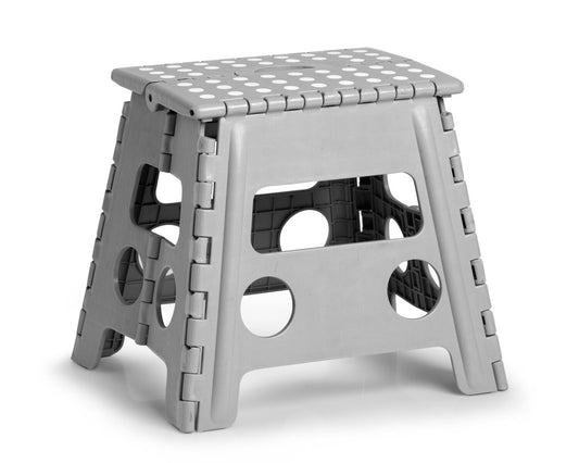 ZELLER Klapphocker 13034 aus Kunststoff, grau / Tritt / Klappstiege