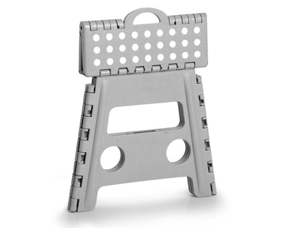 ZELLER Klapphocker 13034 aus Kunststoff, grau / Tritt / Klappstiege