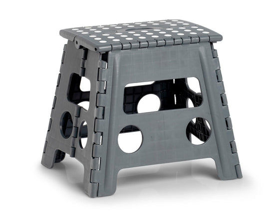 ZELLER Klapphocker 13035 aus Kunststoff, anthrazit / Tritt / Klappstiege