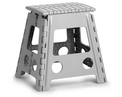 ZELLER Klapphocker 13036 aus Kunststoff, grau / Tritt / Klappstiege