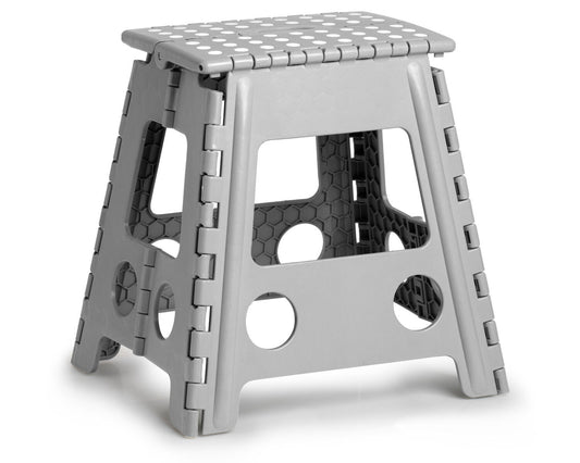 ZELLER Klapphocker 13036 aus Kunststoff, grau / Tritt / Klappstiege