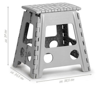 ZELLER Klapphocker 13036 aus Kunststoff, grau / Tritt / Klappstiege