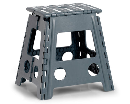ZELLER Klapphocker 13037 aus Kunststoff, anthrazit / Tritt / Klappstiege