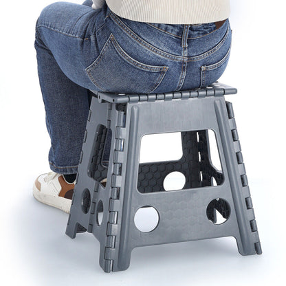ZELLER Klapphocker 13037 aus Kunststoff, anthrazit / Tritt / Klappstiege