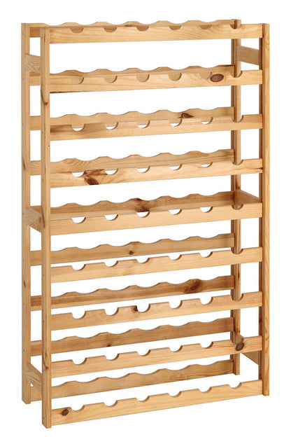 ZELLER Weinregal 13165 für 54 Flaschen, aus zertifiziertem Kiefernholz / Weinflaschen-Regalsystem