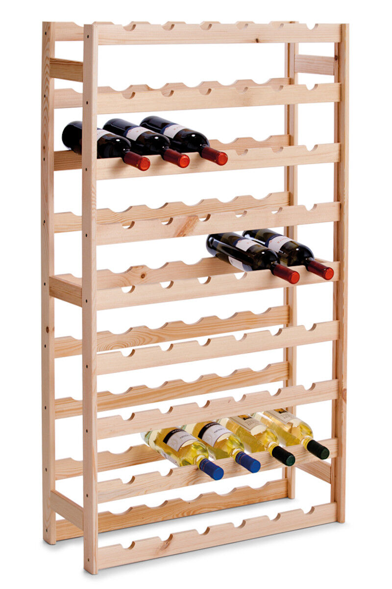 ZELLER Weinregal 13165 für 54 Flaschen, aus zertifiziertem Kiefernholz / Weinflaschen-Regalsystem