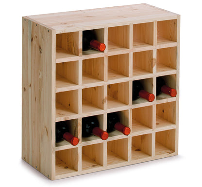 ZELLER Weinregal 13172 für 25 Flaschen, zertifiziertes Kiefernholz / Weinflaschen-Regalsystem
