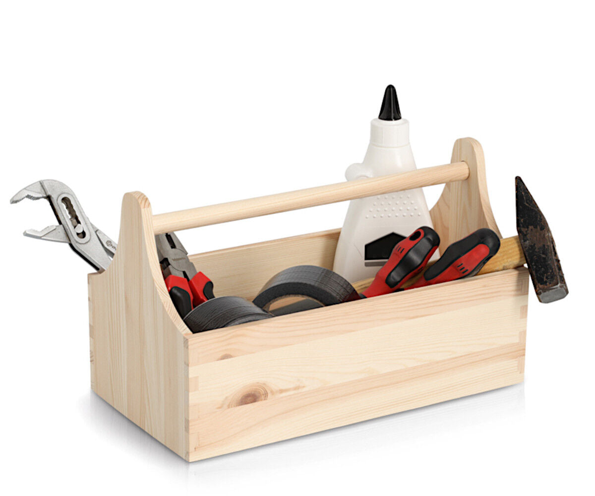 ZELLER Werkzeugkiste 13329 aus FSC-zertifiziertem Kieferholz / Holzbox