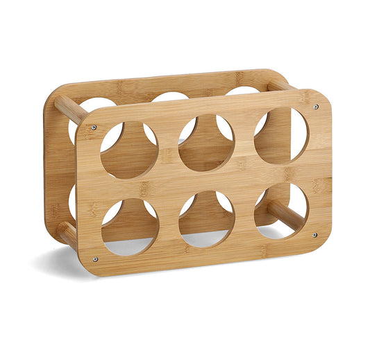 ZELLER 13559 Weinregal für 6 Flaschen, Bambus, ca. 38 x 16 x 24 cm / Weinflaschen-Regalsystem