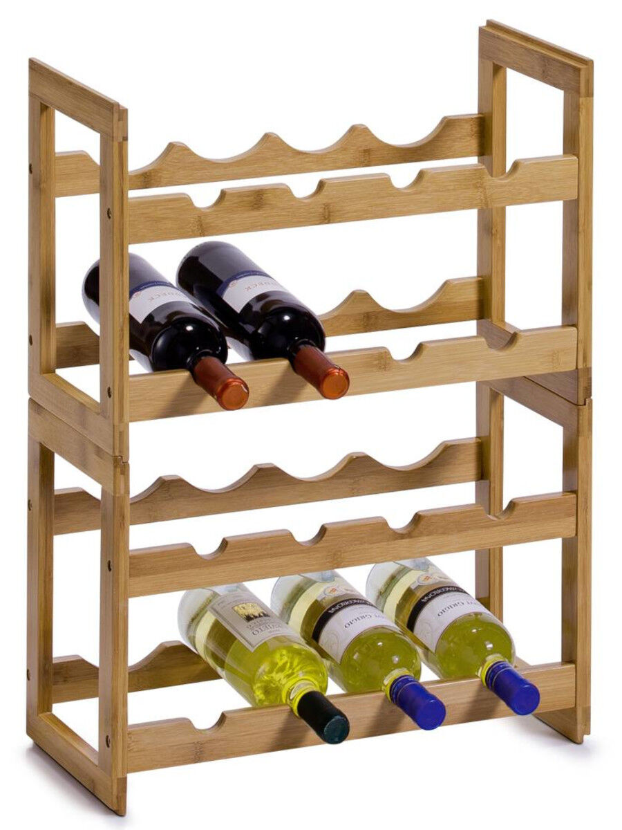 ZELLER Weinregal 13564 für 8 Flaschen, Bambus / Weinflaschen-Regalsystem