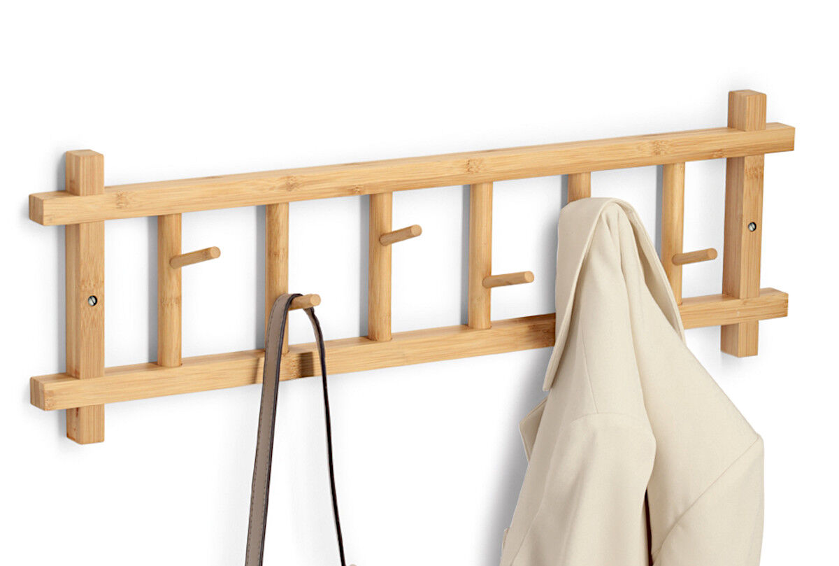 ZELLER Wandgarderobe 13819 aus FSC-zertifiziertem Bambus / Hängegarderobe