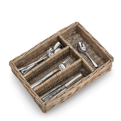 ZELLER Besteckkorb 14177 im Landhausstil, Weide, 35 x 26 x 7 cm