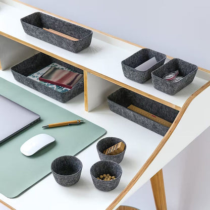 ZELLER 14388 Organizer-Set 8-tlg. aus Filz, grau