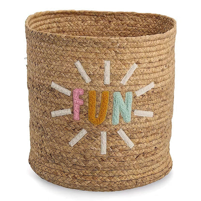 ZELLER 14522 Aufbewahrungskorb FUN aus Wasserhyazinthe, ca. Ø 35 x 34 cm