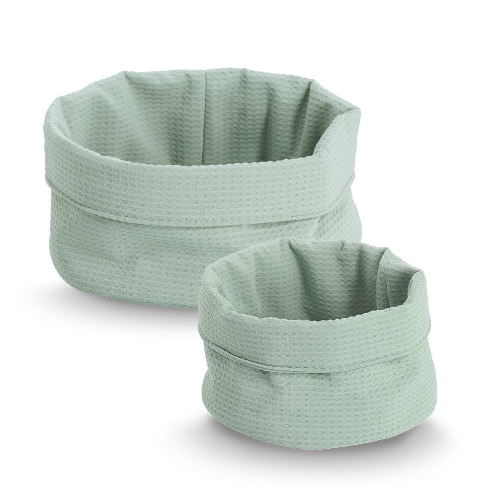 ZELLER Aufbewahrungskorb Waffelpiqué, Polyester / Korb