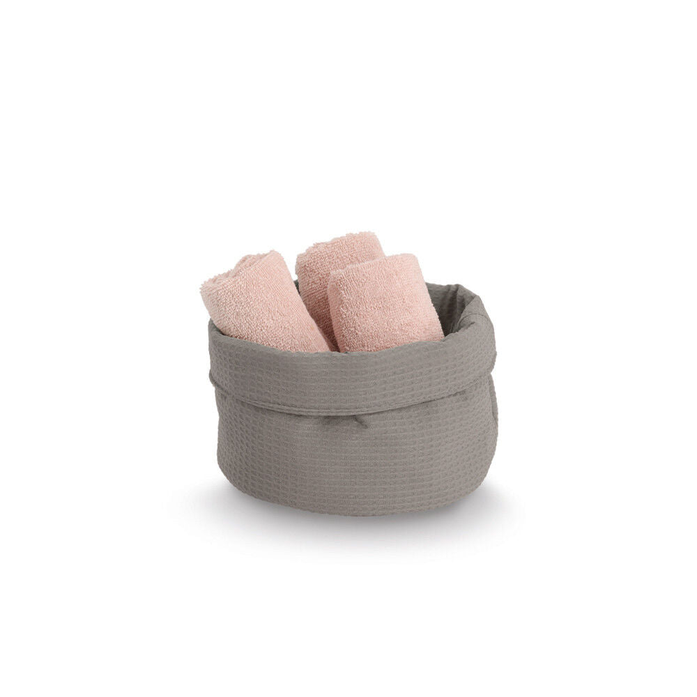 ZELLER Aufbewahrungskorb Waffelpiqué, Polyester / Korb