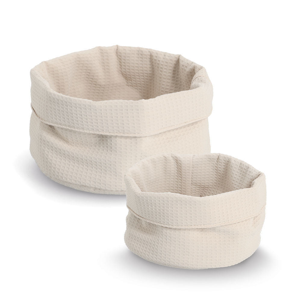 ZELLER Aufbewahrungskorb Waffelpiqué, Polyester / Korb