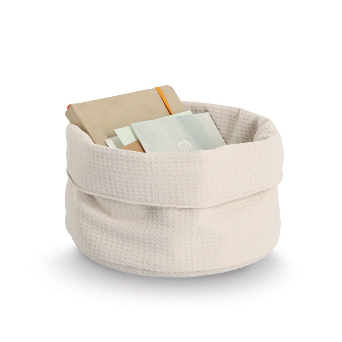 ZELLER Aufbewahrungskorb Waffelpiqué, Polyester / Korb