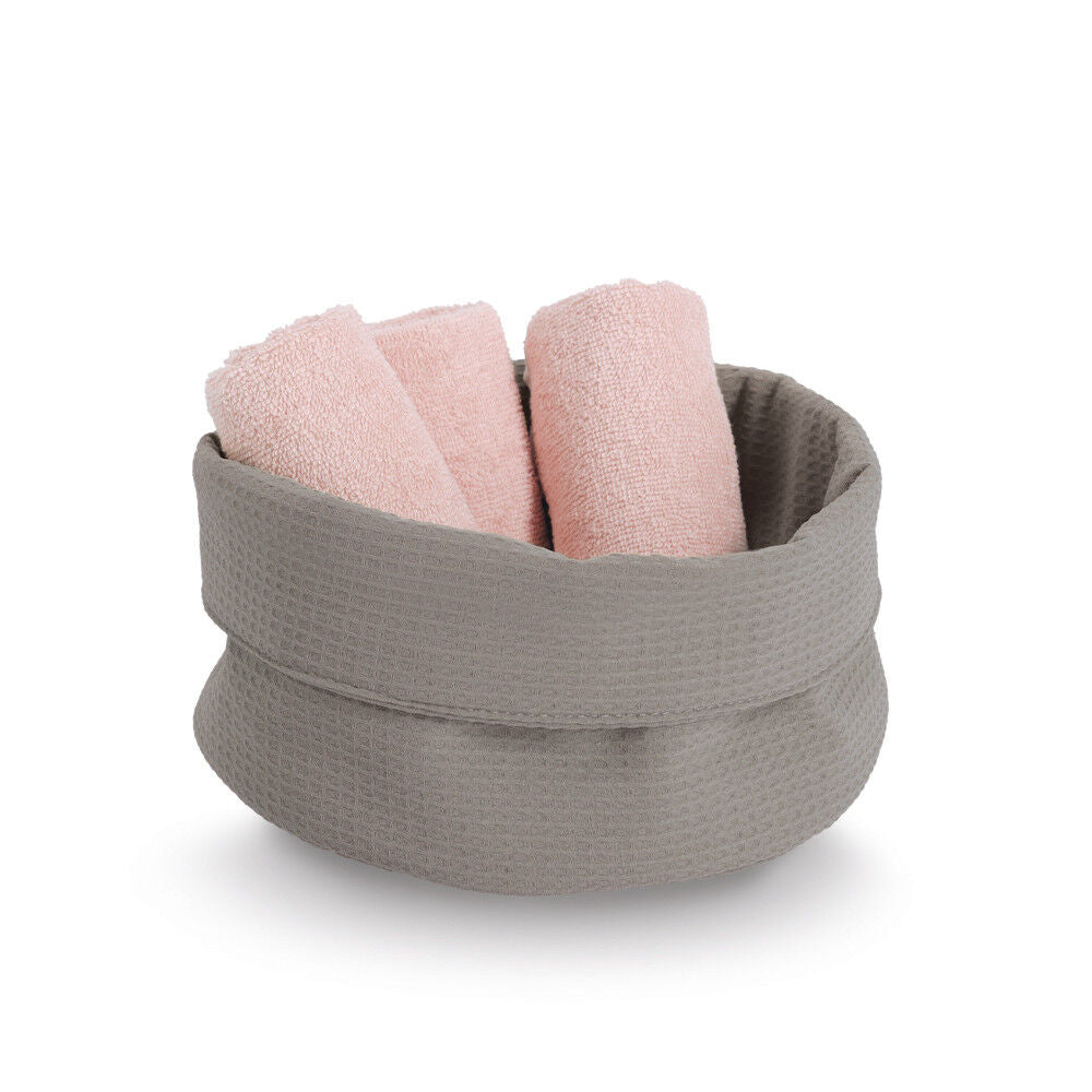 ZELLER Aufbewahrungskorb Waffelpiqué, Polyester / Korb