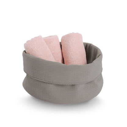 ZELLER Aufbewahrungskorb Waffelpiqué, Polyester / Korb