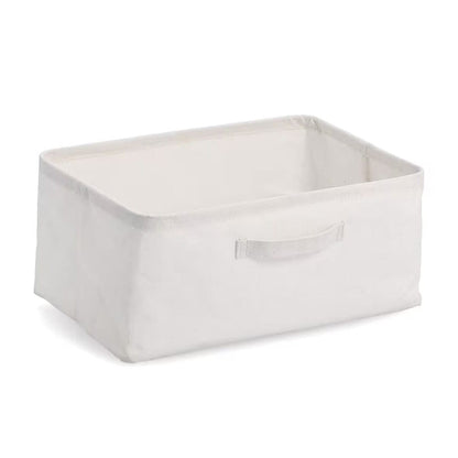ZELLER 14544 Aufbewahrungsbox aus Polyester/Baumwolle, CREME ca. 37 × 26 × 16 cm