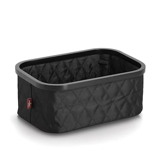 ZELLER 14557 Aufbewahrungskorb aus Polyester/Bambus, SCHWARZ ca. 38 x 26 x 16 cm