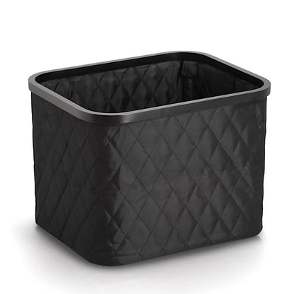 ZELLER 14558 Aufbewahrungskorb aus Polyester/Bambus, SCHWARZ ca. 40,5 x 33 x 30 cm