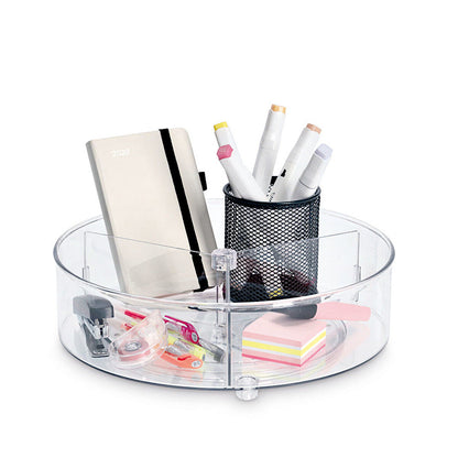 ZELLER 14747 Dreh-Organizer 3-Fach-Aufteilung, Kunststoff / Kunststoffbox