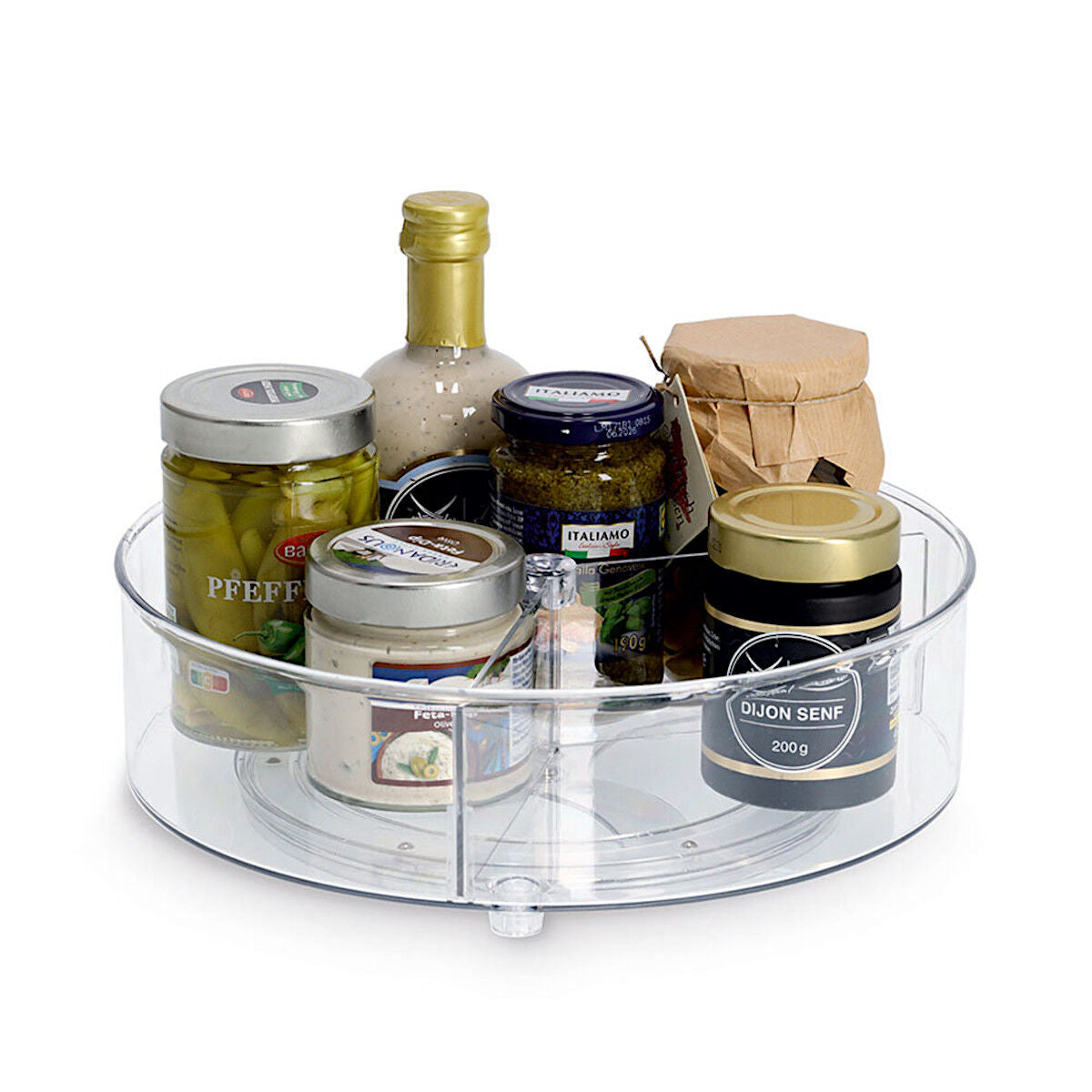 ZELLER 14747 Dreh-Organizer 3-Fach-Aufteilung, Kunststoff / Kunststoffbox
