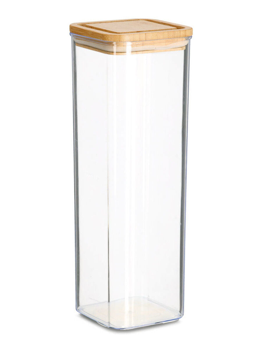 ZELLER 14769 Vorratsdose 1900 ml aus Kunststoff mit Bambusdeckel