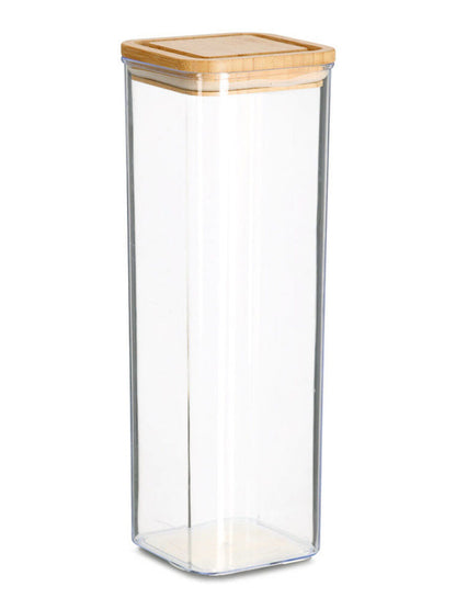 ZELLER 14769 Vorratsdose 1900 ml aus Kunststoff mit Bambusdeckel