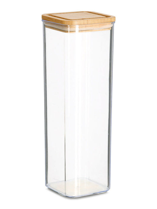 ZELLER 14769 Vorratsdose 1900 ml aus Kunststoff mit Bambusdeckel