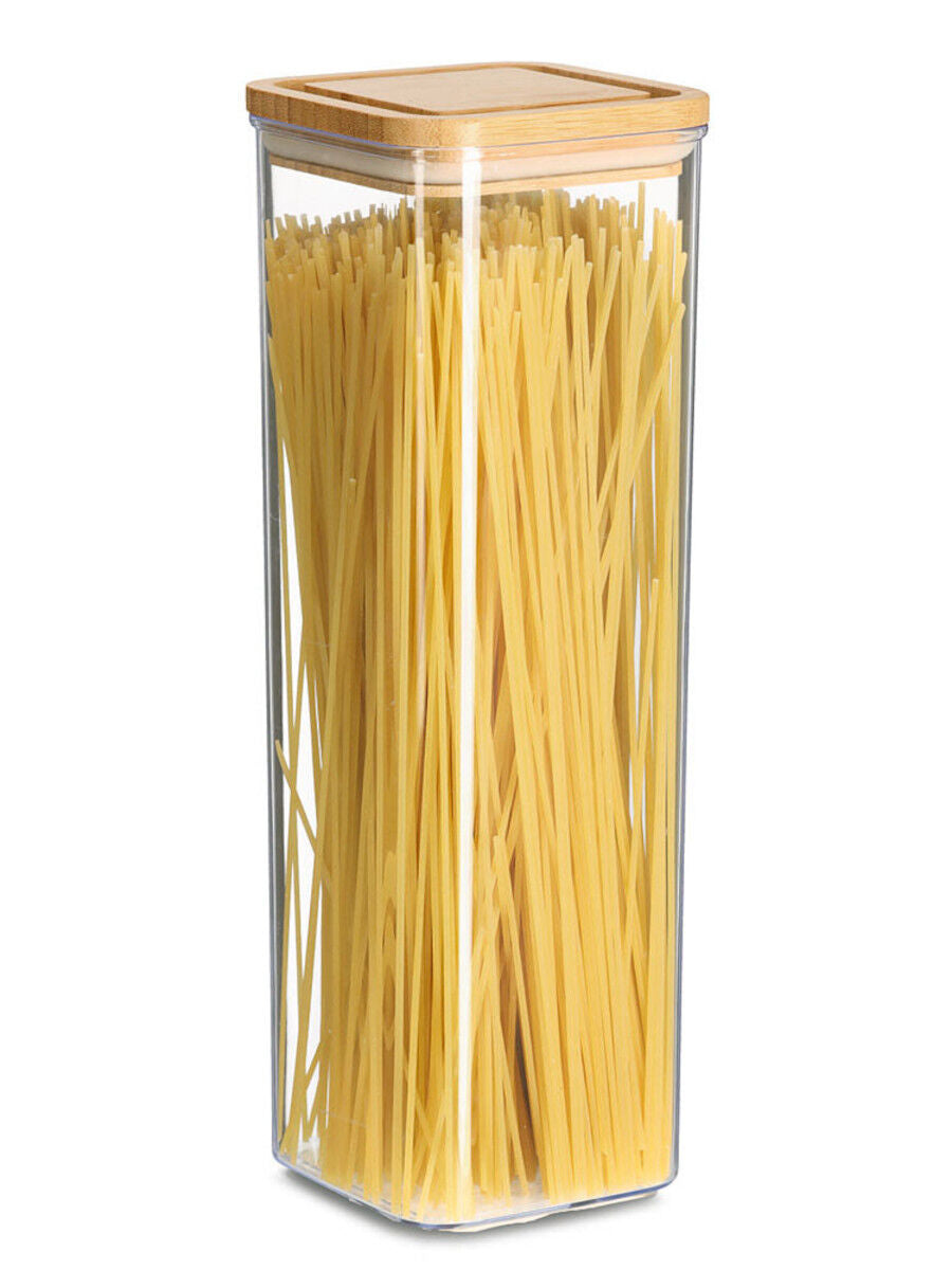 ZELLER 14769 Vorratsdose 1900 ml aus Kunststoff mit Bambusdeckel