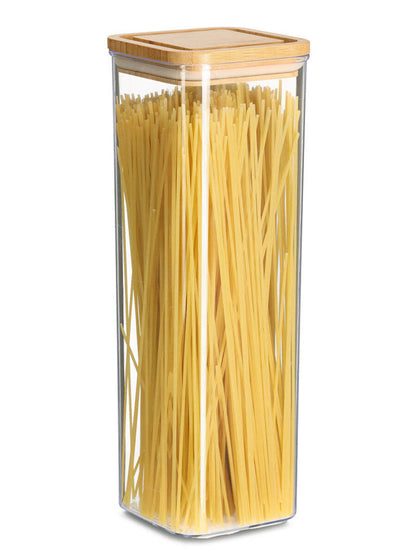 ZELLER 14769 Vorratsdose 1900 ml aus Kunststoff mit Bambusdeckel