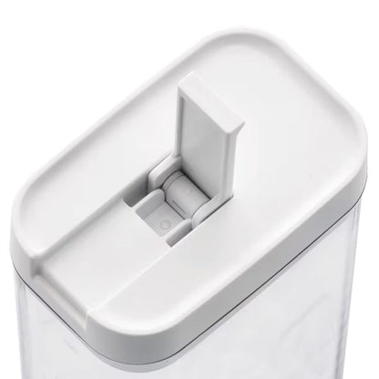 ZELLER 14776 Vorratsdose 1100 ml aus Kunststoff transparent, Deckel creme ca. 11 × 7 × 23 cm