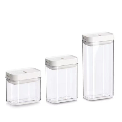 ZELLER 14776 Vorratsdose 1100 ml aus Kunststoff transparent, Deckel creme ca. 11 × 7 × 23 cm