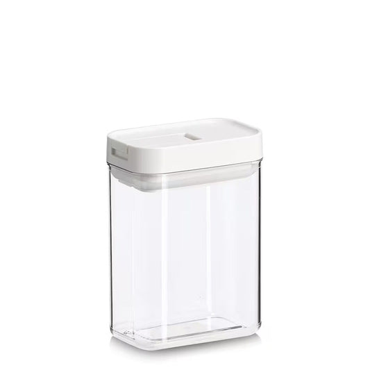 ZELLER 14775 Vorratsdose 670 ml aus Kunststoff transparent, Deckel creme ca. 11 x 7 x 15 cm