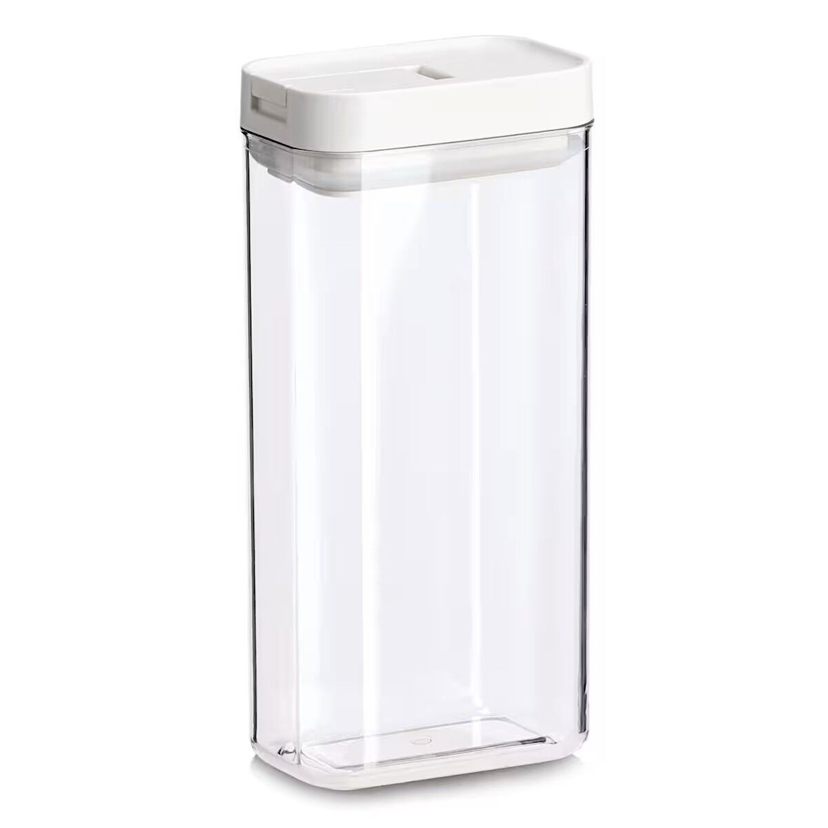 ZELLER 14776 Vorratsdose 1100 ml aus Kunststoff transparent, Deckel creme ca. 11 × 7 × 23 cm