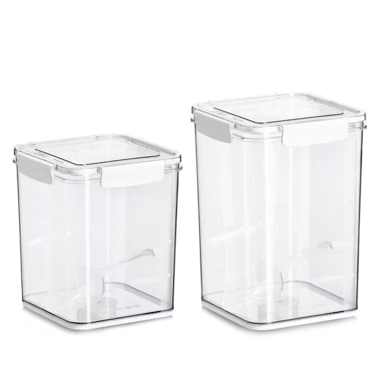 ZELLER 14777 Vorratsdose 4200 ml aus Kunststoff transparent mit Löffel, ca. 18 x 18 x 20,5 cm