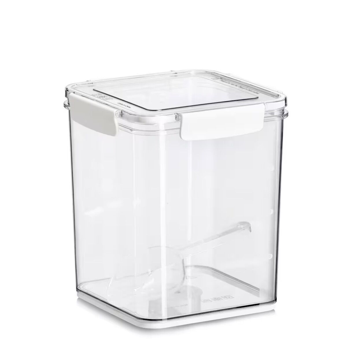ZELLER 14777 Vorratsdose 4200 ml aus Kunststoff transparent mit Löffel, ca. 18 x 18 x 20,5 cm