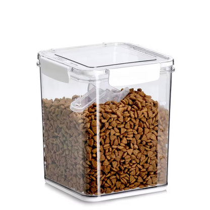 ZELLER 14777 Vorratsdose 4200 ml aus Kunststoff transparent mit Löffel, ca. 18 x 18 x 20,5 cm