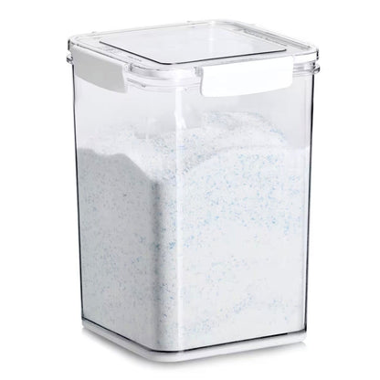 ZELLER 14778 Vorratsdose 5100 ml aus Kunststoff transparent mit Löffel, ca. 18 x 18 x 24,7 cm