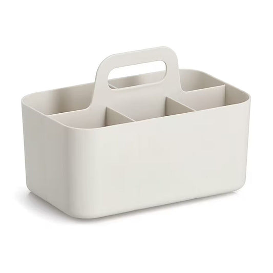 ZELLER 15216 Organizer mit 5 Fächern aus Kunststoff, beige ca. 24,8 x 15,4 x 17 cm