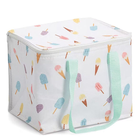 ZELLER 15236 Kühltasche ICE CREAM aus Polyester/Kunststoff, weiß ca. 26 x 20 x 22 cm