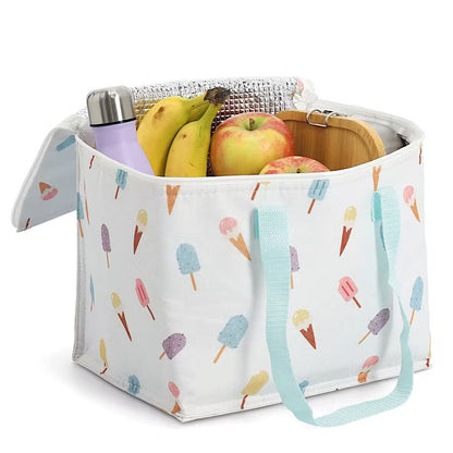ZELLER 15236 Kühltasche ICE CREAM aus Polyester/Kunststoff, weiß ca. 26 x 20 x 22 cm