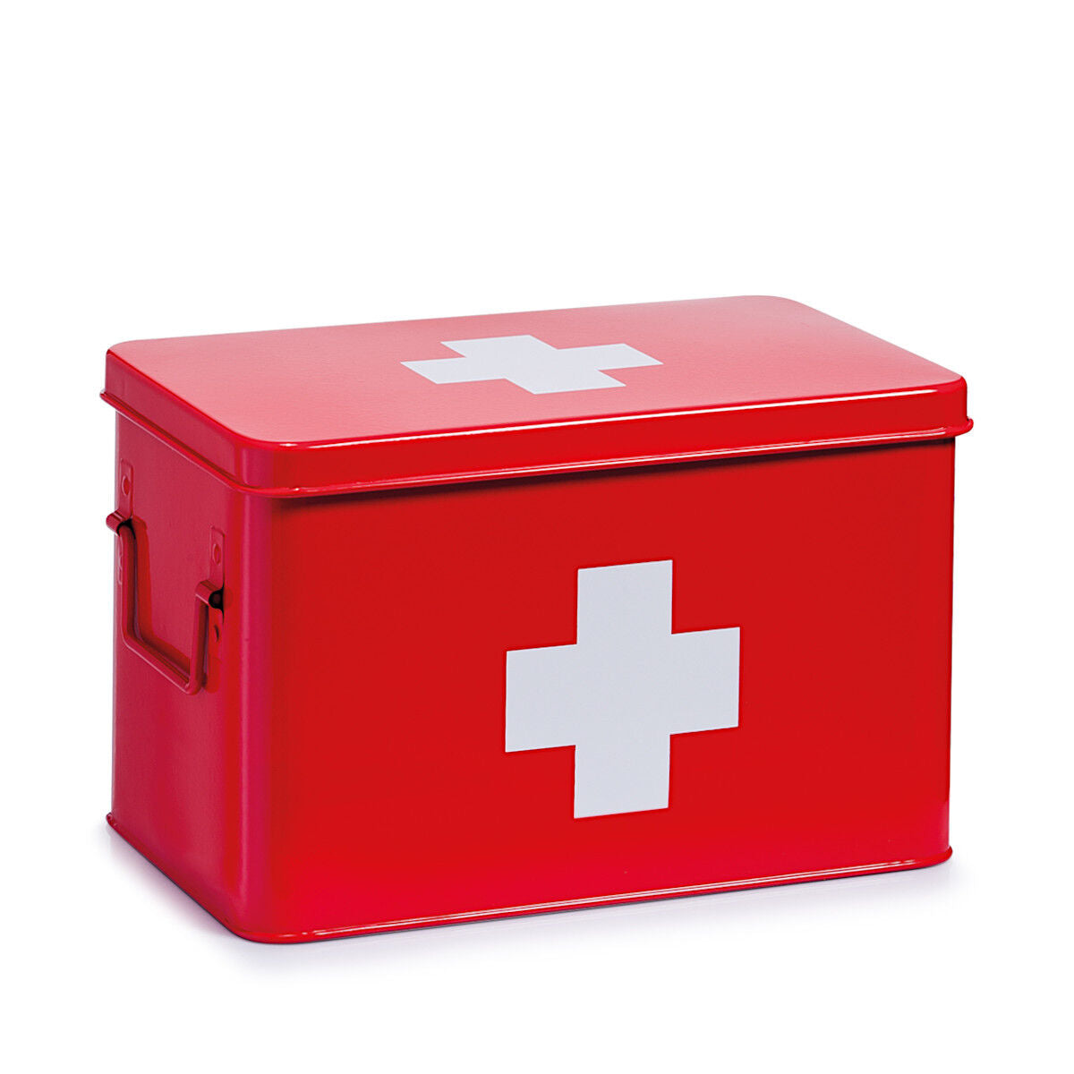 ZELLER 18116 Medizinbox Metall rot - 32 x 19,5 x 20 cm / Arzneimittelaufbewahrung