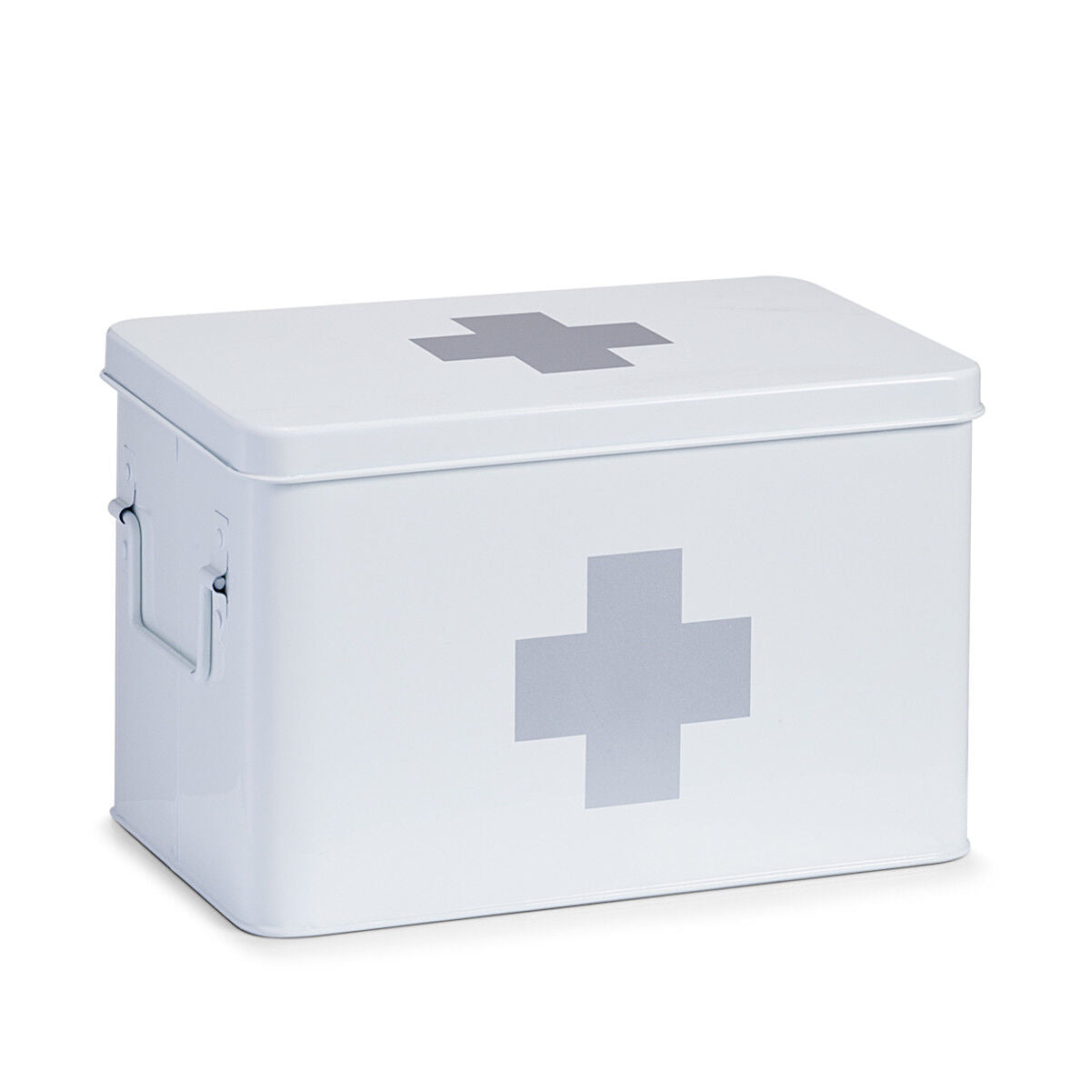 ZELLER 18119 Medizinbox Metall weiß - 32 x 19,5 x 20 cm / Arzneimittelaufbewahrung