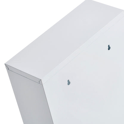 ZELLER 18122 Medizinschrank, Metall weiß pulverbeschichtet/Glas, abschließbar / Arzneimittelschrank
