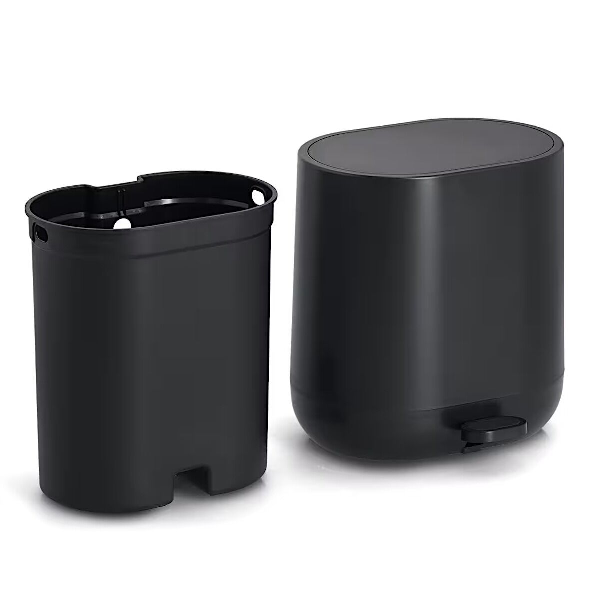 ZELLER 18719 Treteimer 6 Liter in schwarz mit Soft Close / Eimer