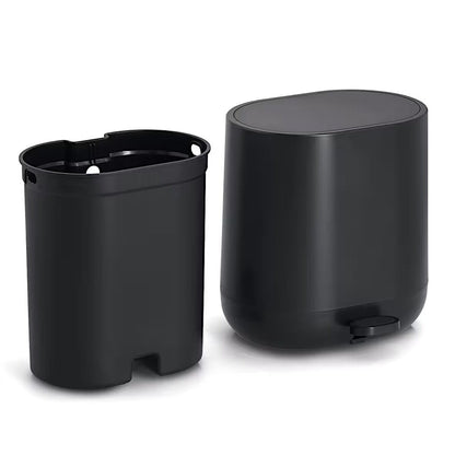 ZELLER 18719 Treteimer 6 Liter in schwarz mit Soft Close / Eimer